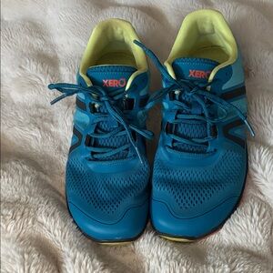 Xero Women's Teal and Yellow Athletic Shoes